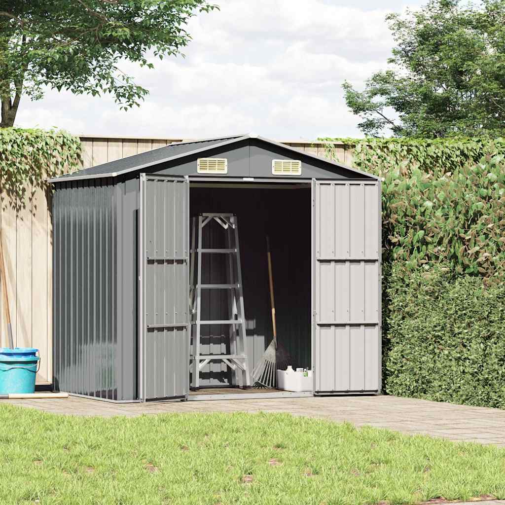 vidaXL Tuinschuur 205x129x183 cm gegalvaniseerd staal groen