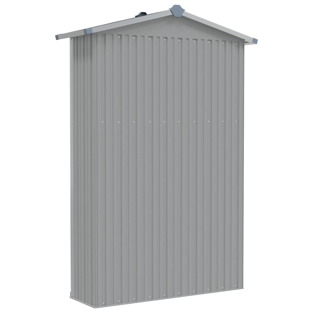vidaXL Garden Shed 116x45x175 cm Galvanized Steel Green