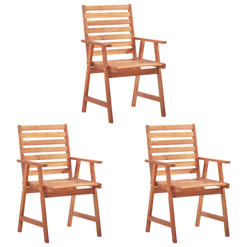 vidaXL Garden Chairs 4 pcs Solid Acacia Wood
