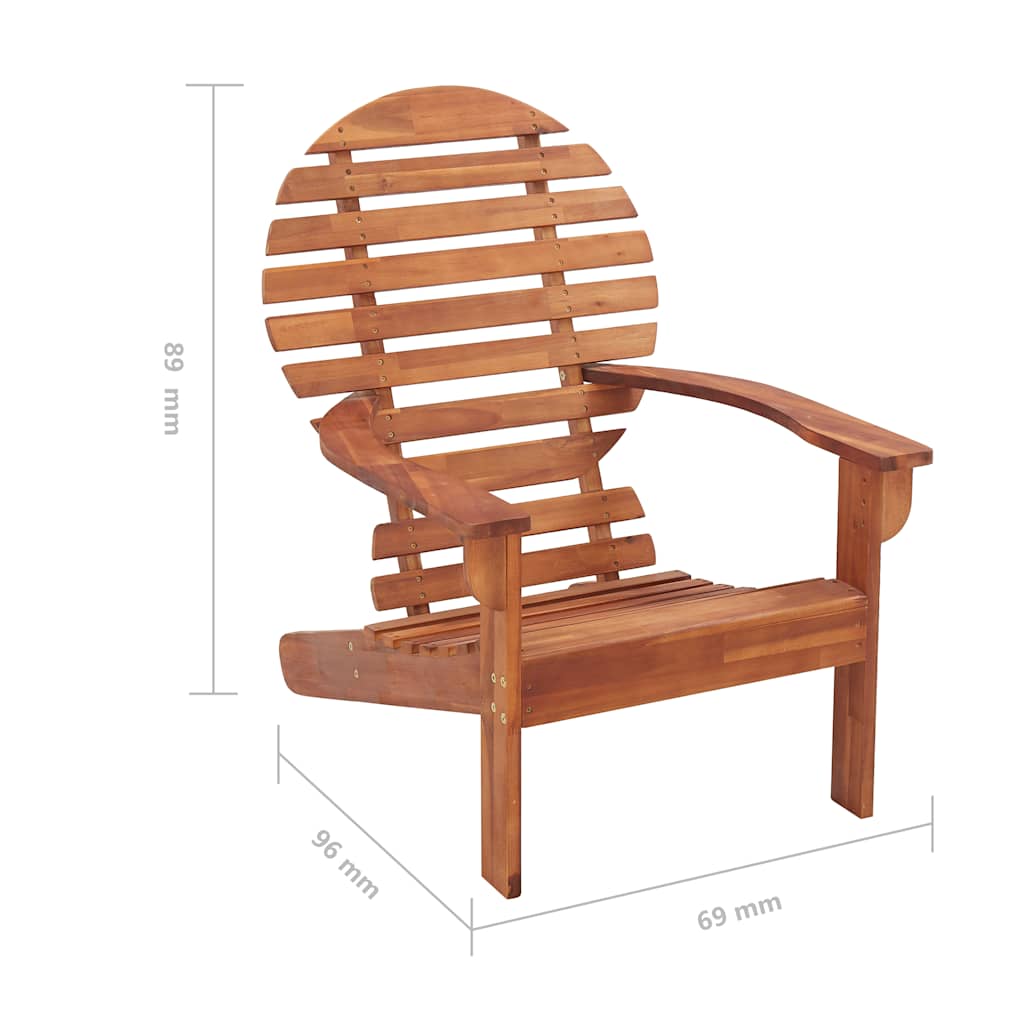 vidaXL Stoel Adirondack massief acaciahout