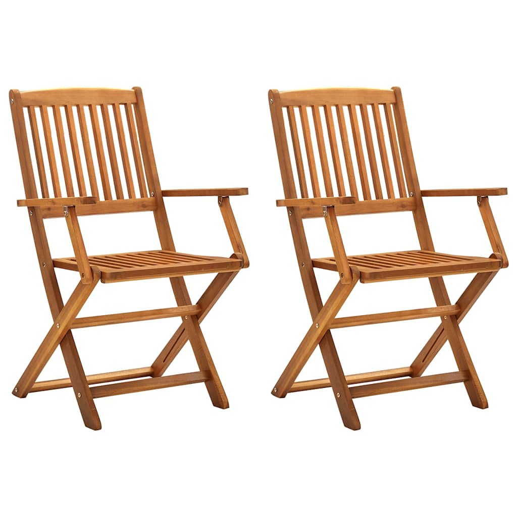vidaXL Garden Chairs 6 pcs Foldable Solid Acacia Wood