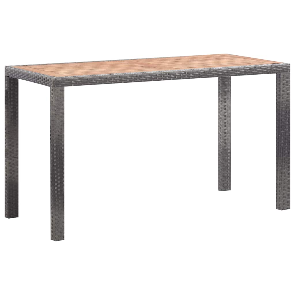 vidaXL 5-delige Tuinset poly rattan en acaciahout antraciet