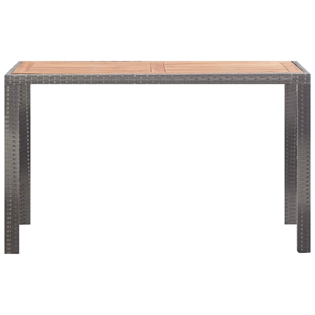 vidaXL 5-delige Tuinset poly rattan en acaciahout antraciet