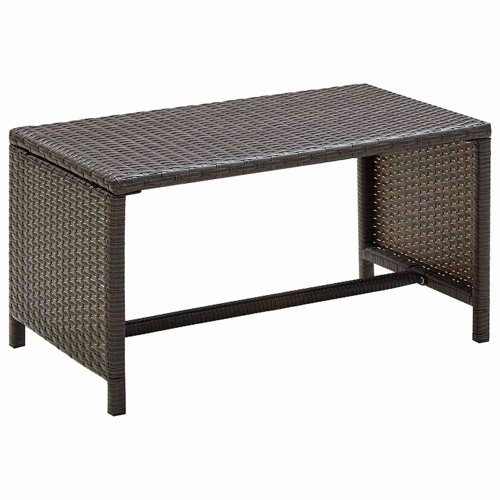 vidaXL Salontafel 70x40x38 cm poly rattan zwart