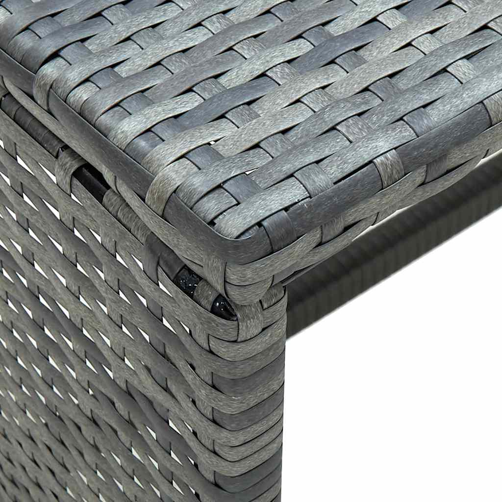 vidaXL Salontafel 70x40x38 cm poly rattan zwart