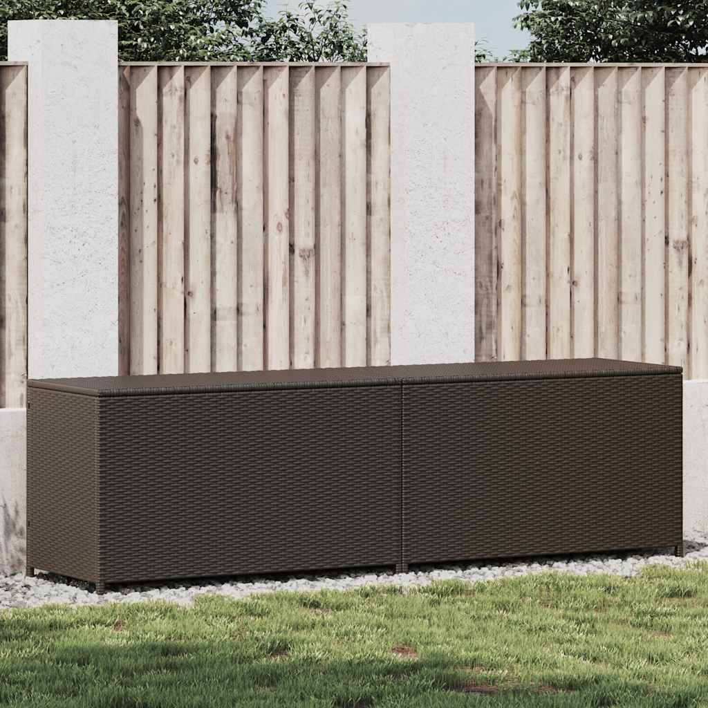 vidaXL Garden Storage Box 283 L Poly Rattan Black