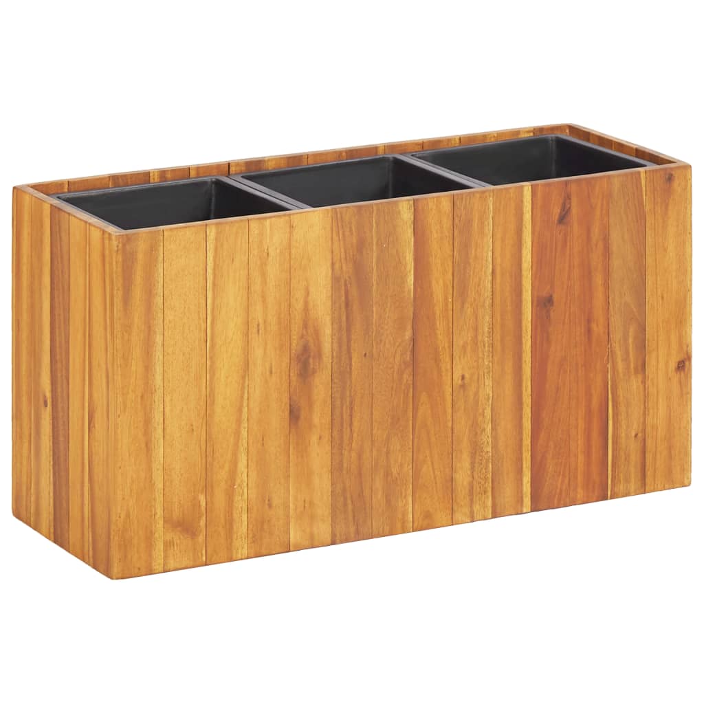vidaXL Plantenbak verhoogd 24,5x24,5x25 cm massief acaciahout