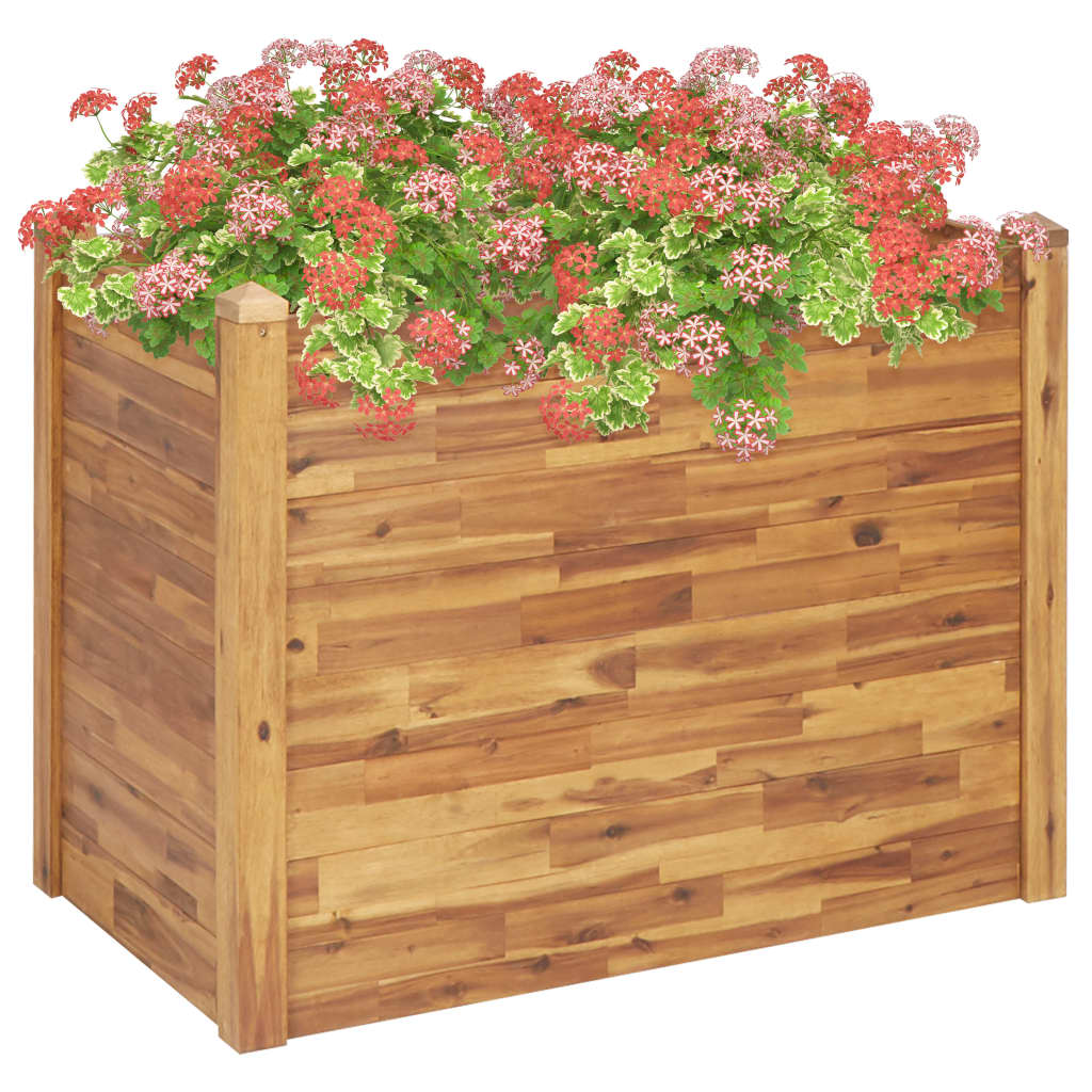 vidaXL Plantenbak verhoogd 60x60x44 cm massief acaciahout