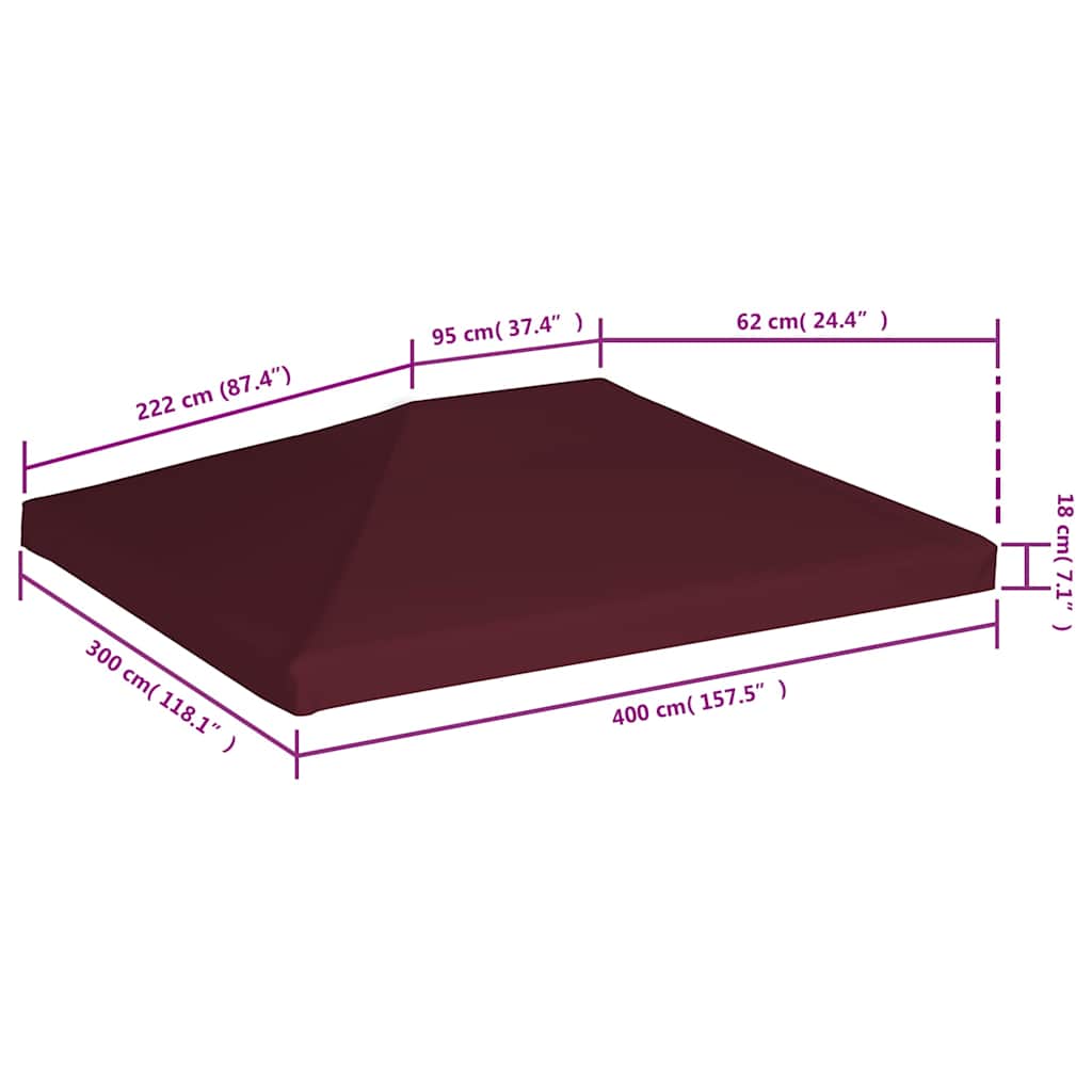 vidaXL Prieeldak 310 g/m² 3x3 m taupe