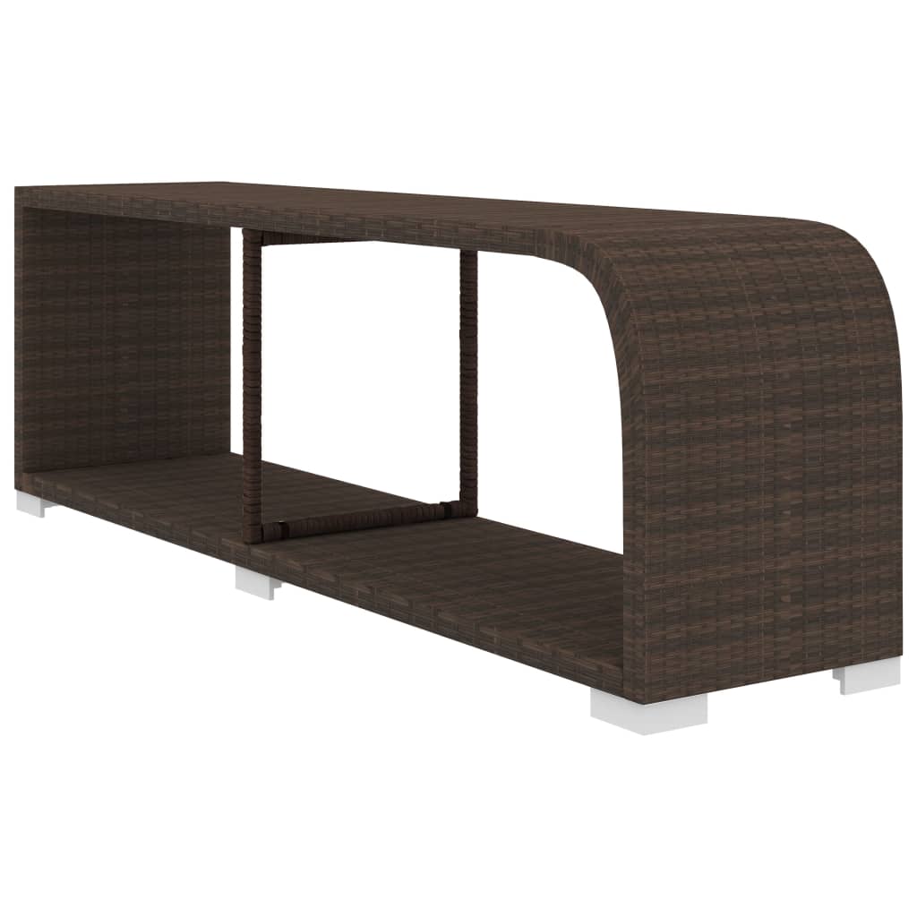 vidaXL 10-Piece Lounge Set with Cushions Poly Rattan Brown