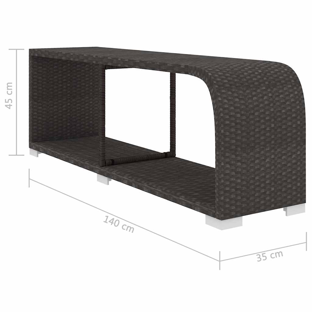 vidaXL 11-delige Loungeset met kussens poly rattan zwart