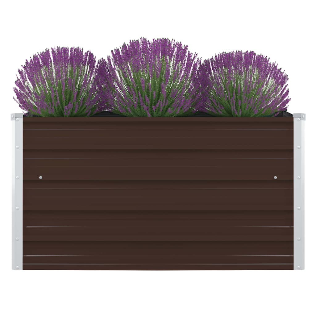 vidaXL Plantenbak verhoogd 100x100x45 cm gegalvaniseerd staal grijs