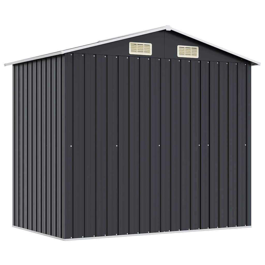 vidaXL Garden Shed 204x132x186 cm Metal Green