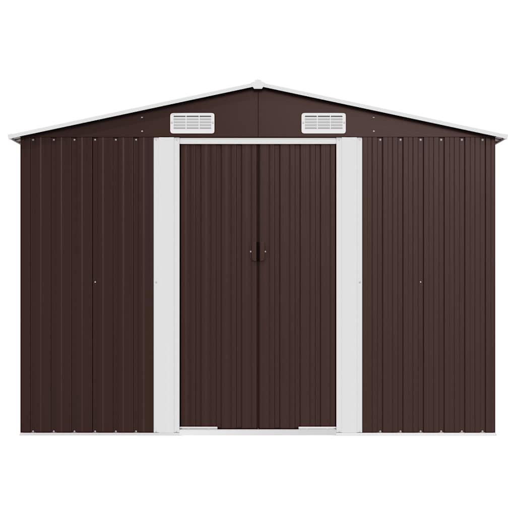 vidaXL Garden Shed 257x779x181 cm Galvanized Steel Green