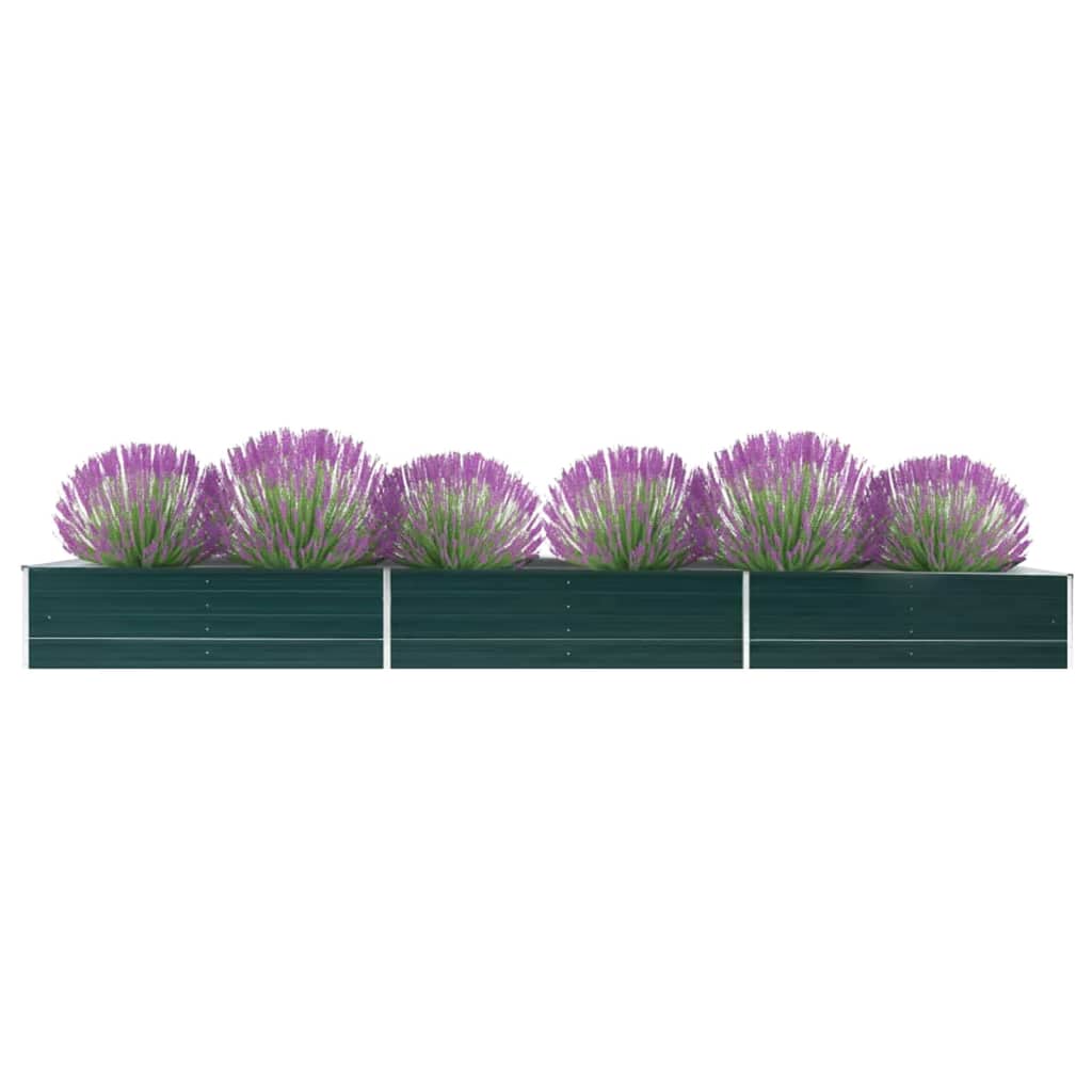 vidaXL Plantenbak verhoogd 240x80x77 cm gegalvaniseerd staal groen