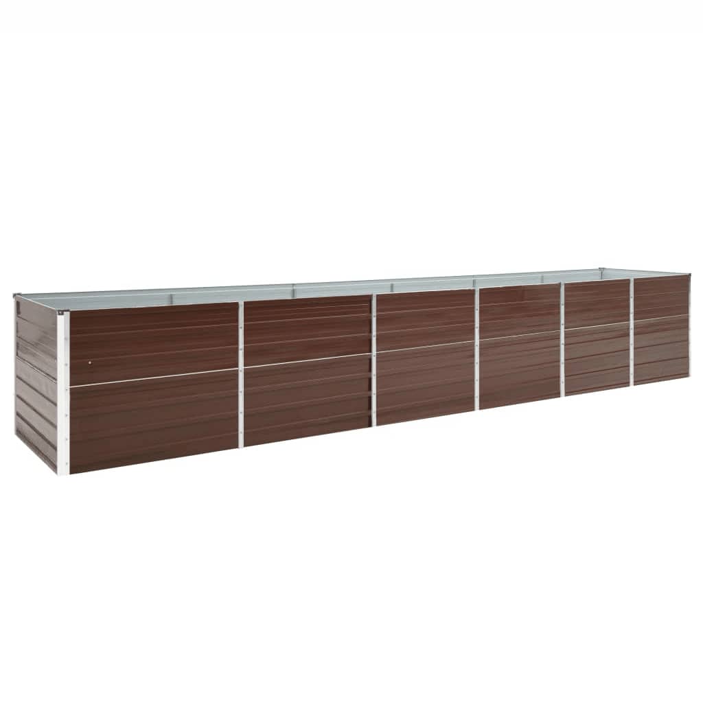 vidaXL Plantenbak verhoogd 160x80x77 cm gegalvaniseerd staal bruin