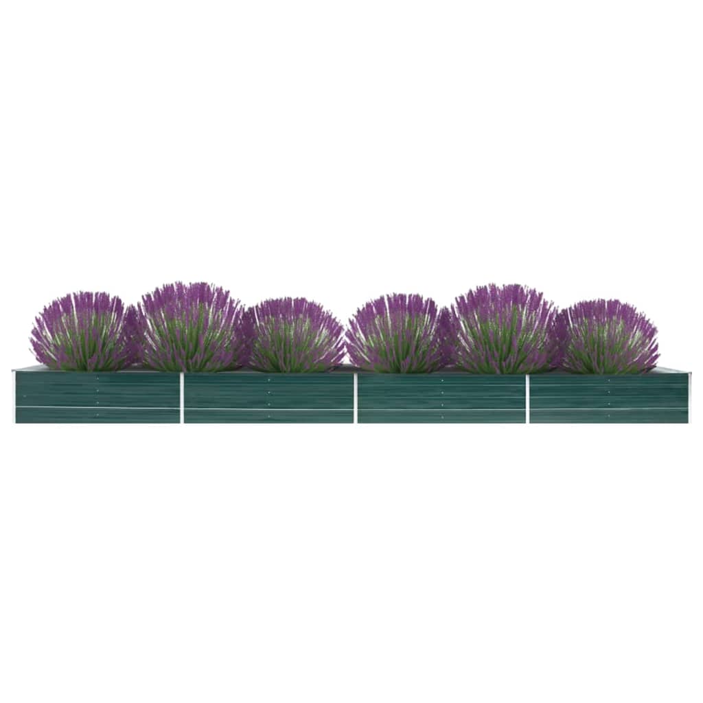 vidaXL Plantenbak verhoogd 240x80x77 cm gegalvaniseerd staal groen