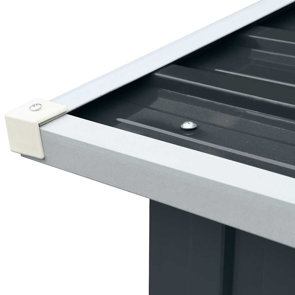 vidaXL Haardhoutschuur 172x91x154 cm gegalvaniseerd staal grijs