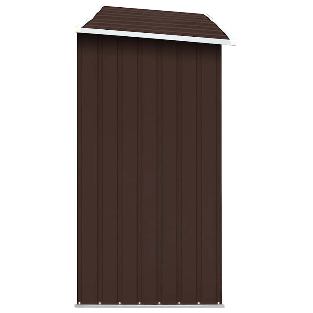vidaXL Haardhoutschuur 330x84x152 cm gegalvaniseerd staal grijs