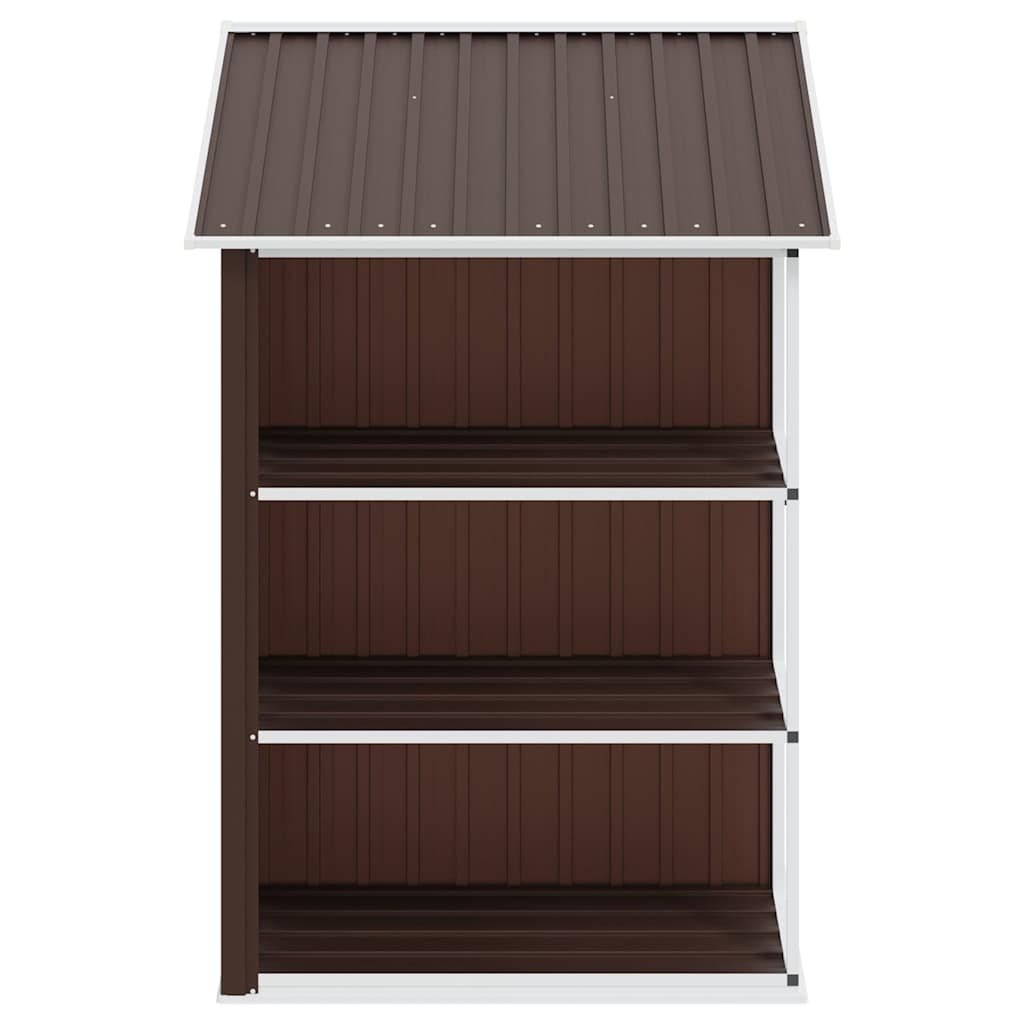 vidaXL Tuinschuur met rek 205x130x183 cm ijzer grijs