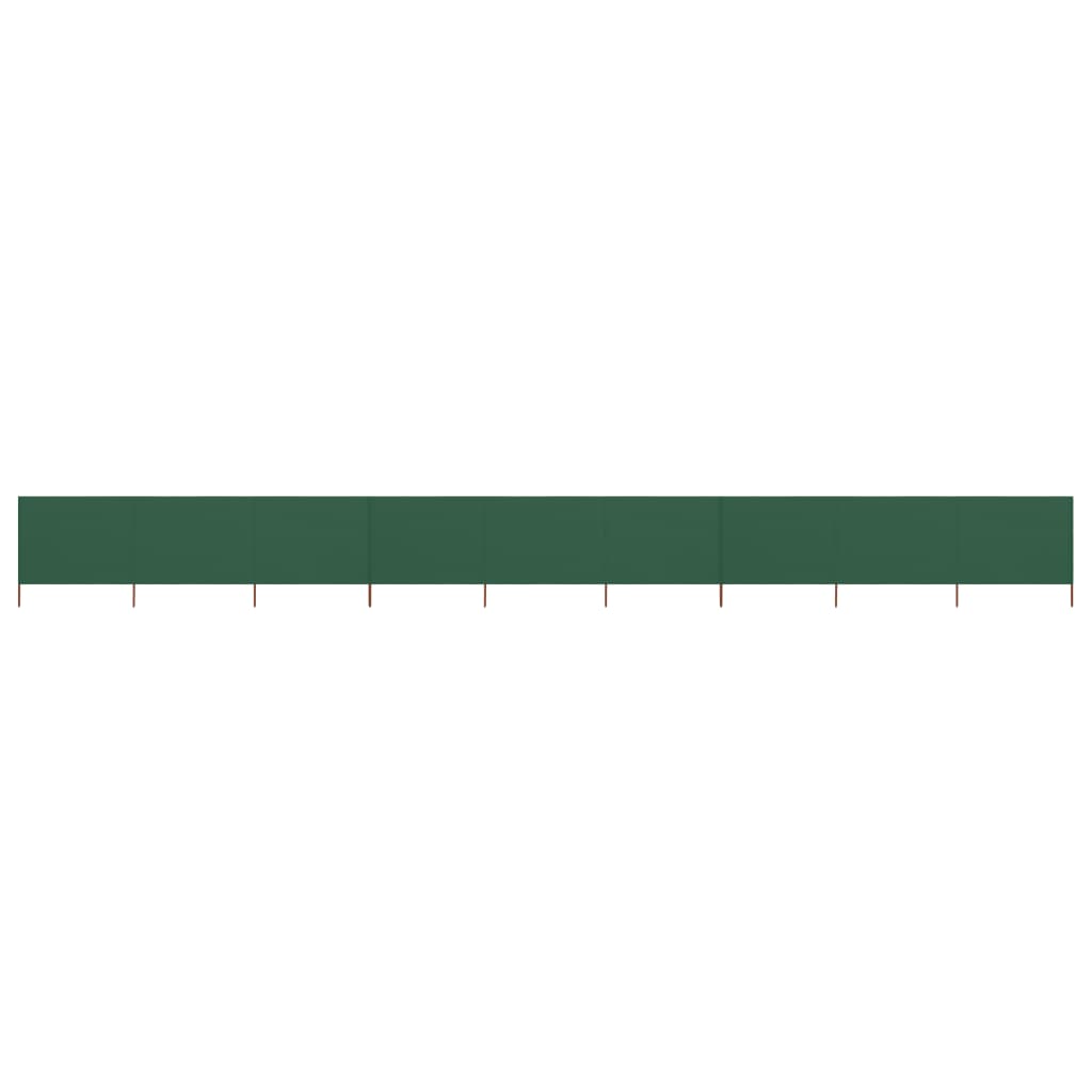 vidaXL Windscreen 3-panel 400x120 cm fabric green