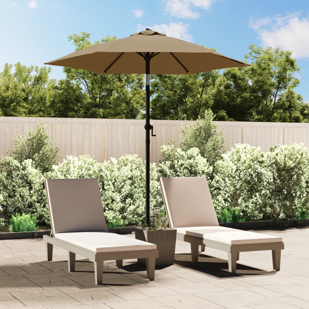 vidaXL Parasol 200x224 cm aluminium zandwit