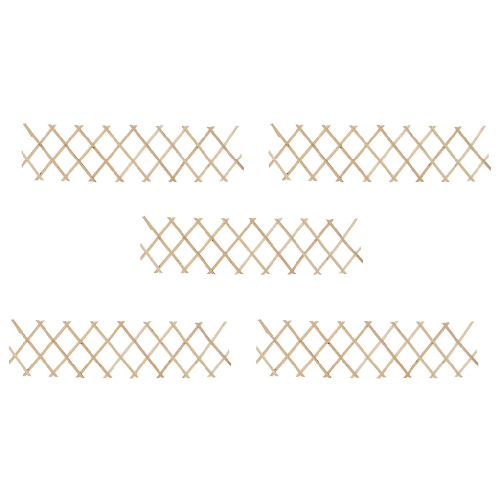 vidaXL Garden Trellises 5 pcs 180x30 cm spruce wood