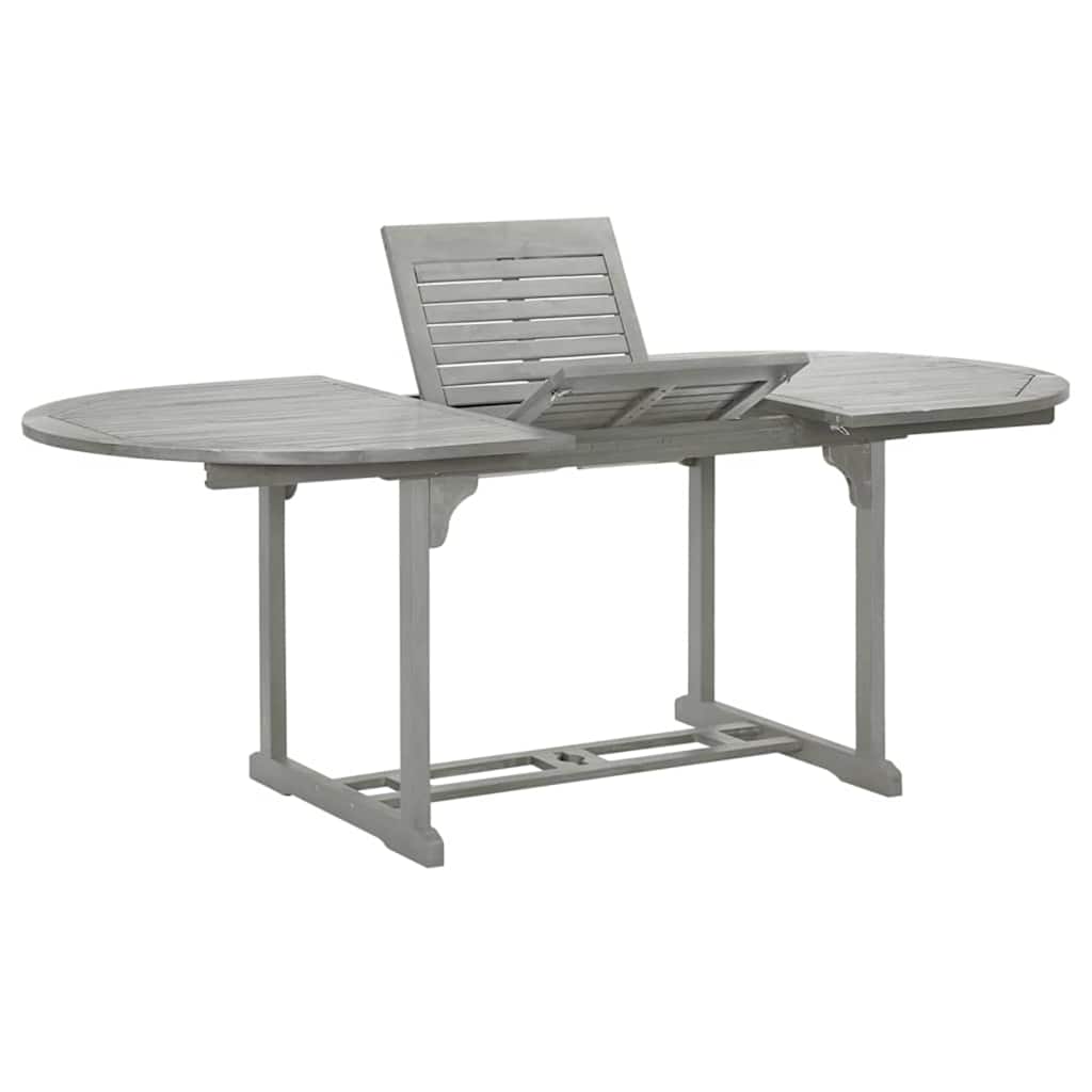 vidaXL Tuintafel (150-200)x100x75 cm massief acaciahout