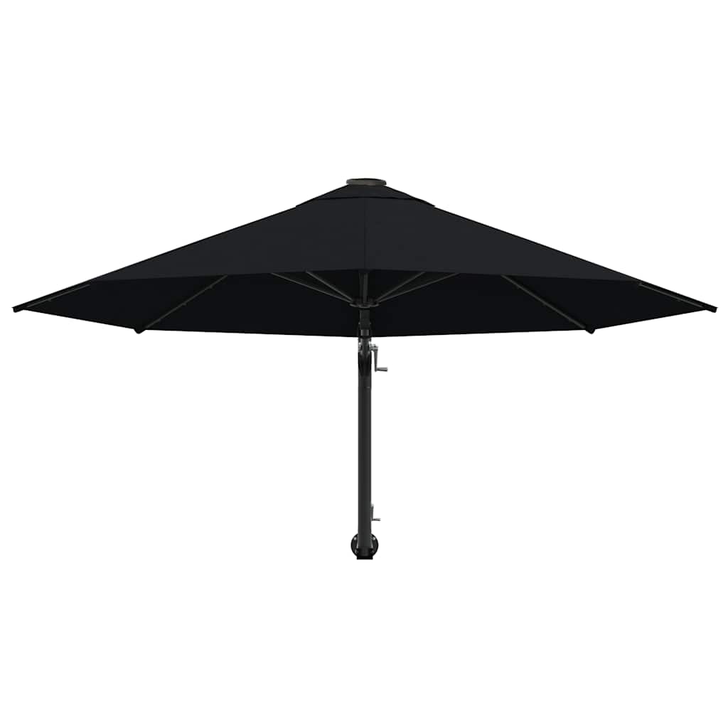 vidaXL Wandparasol met metalen paal 300 cm zandkleurig