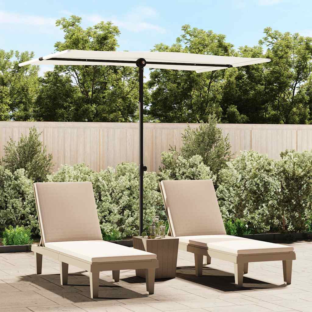 vidaXL Parasol met aluminium paal 180x110 cm groen