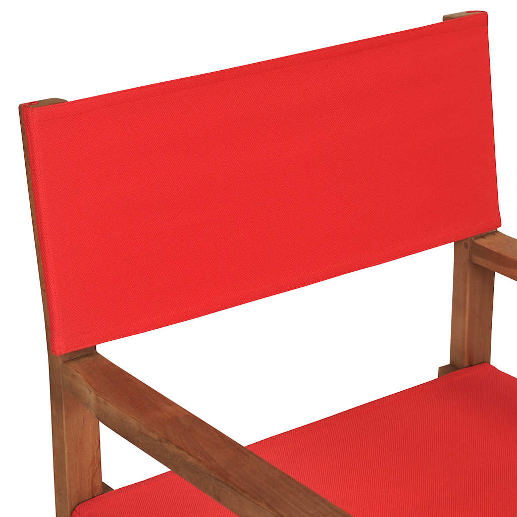 vidaXL Folding Director's Chairs 2 pcs Solid Teak Cream