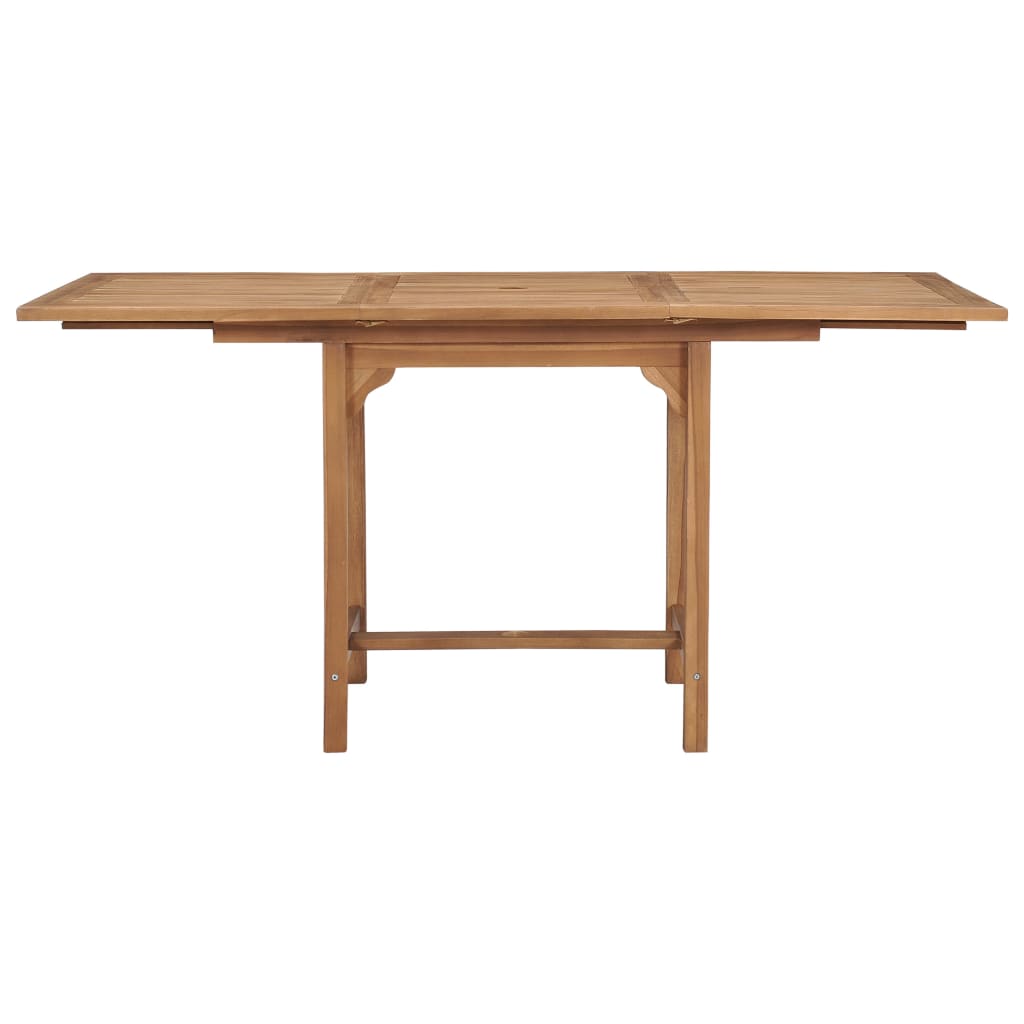 vidaXL Tuintafel verlengbaar (110-160)x80x75 cm massief teakhout