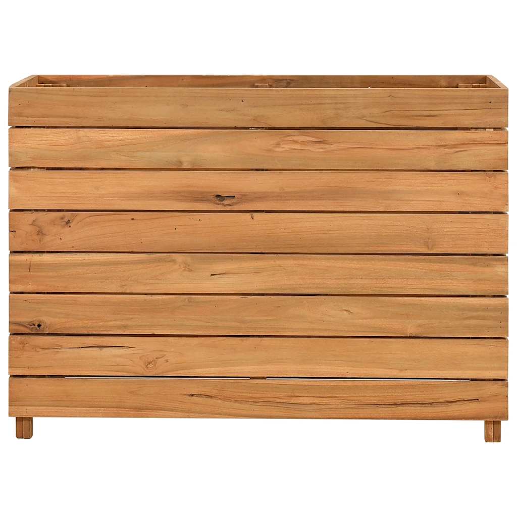 vidaXL Plantenbak verhoogd 50x40x38 cm gerecycled teakhout en staal