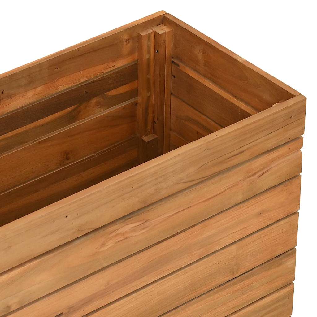 vidaXL Plantenbak verhoogd 50x40x38 cm gerecycled teakhout en staal