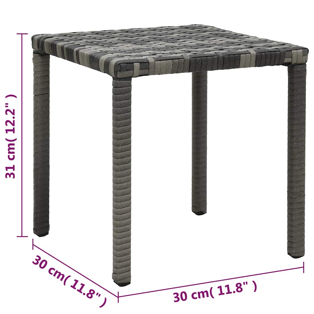 vidaXL Ligbedden met tafel poly rattan bruin