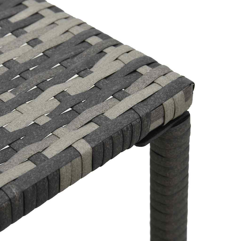 vidaXL Ligbedden met tafel poly rattan bruin