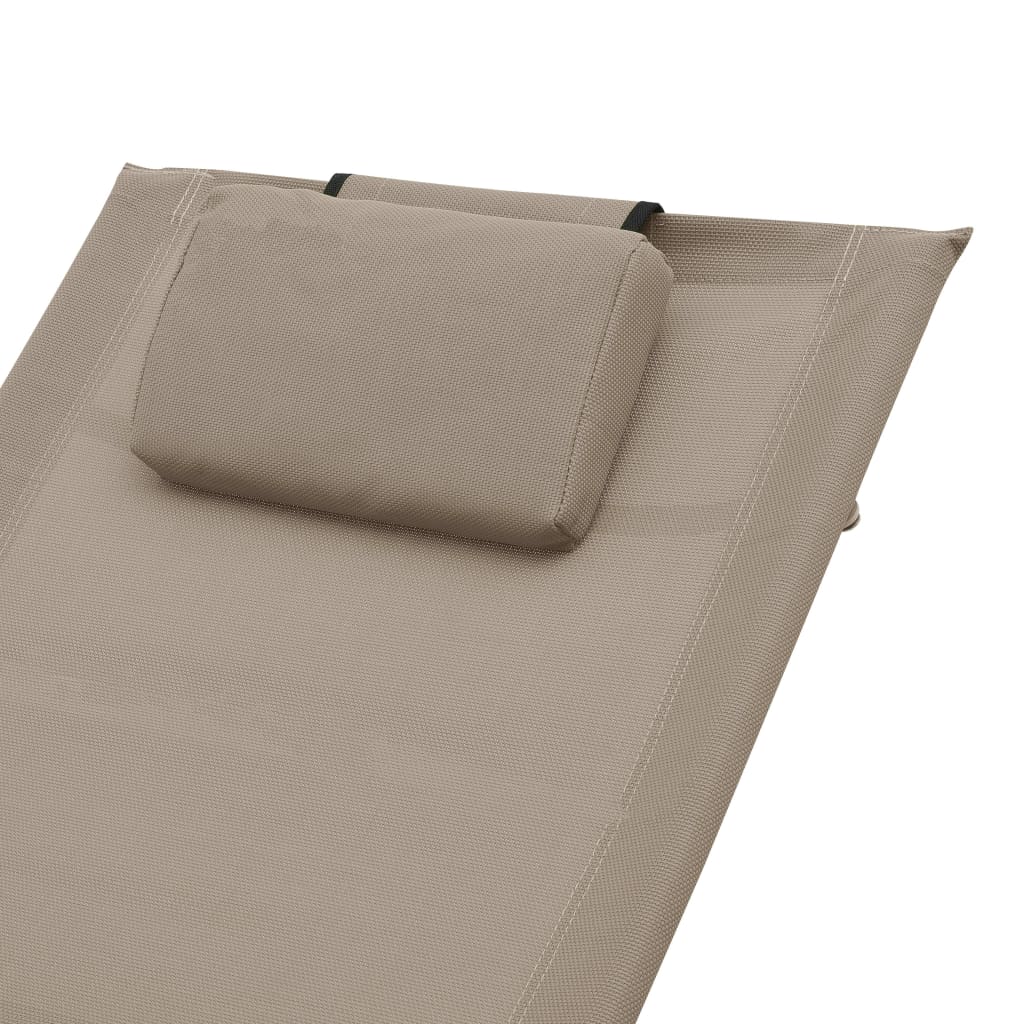 vidaXL Ligbed met kussen textileen zwart