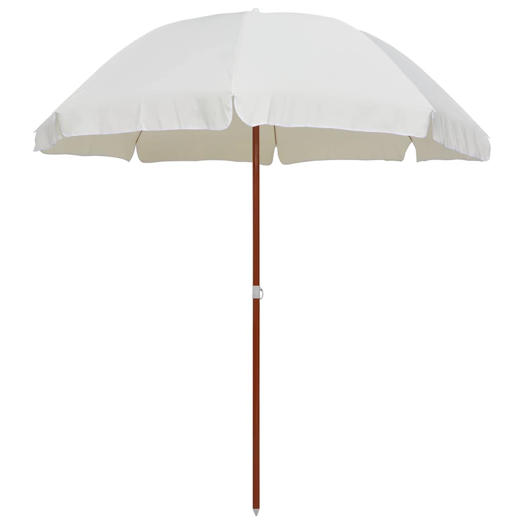 vidaXL Parasol met stalen paal 180 cm zandkleurig