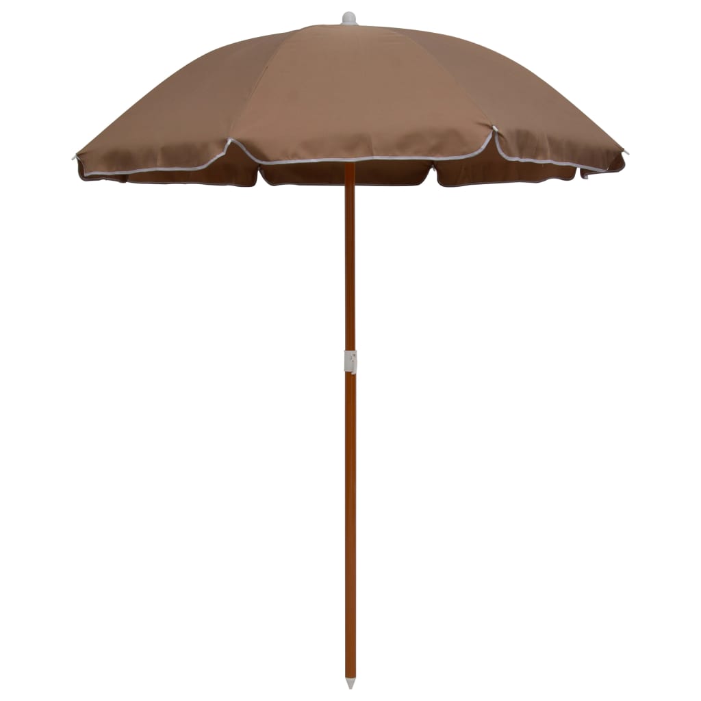 vidaXL Parasol met stalen paal 180 cm zandkleurig