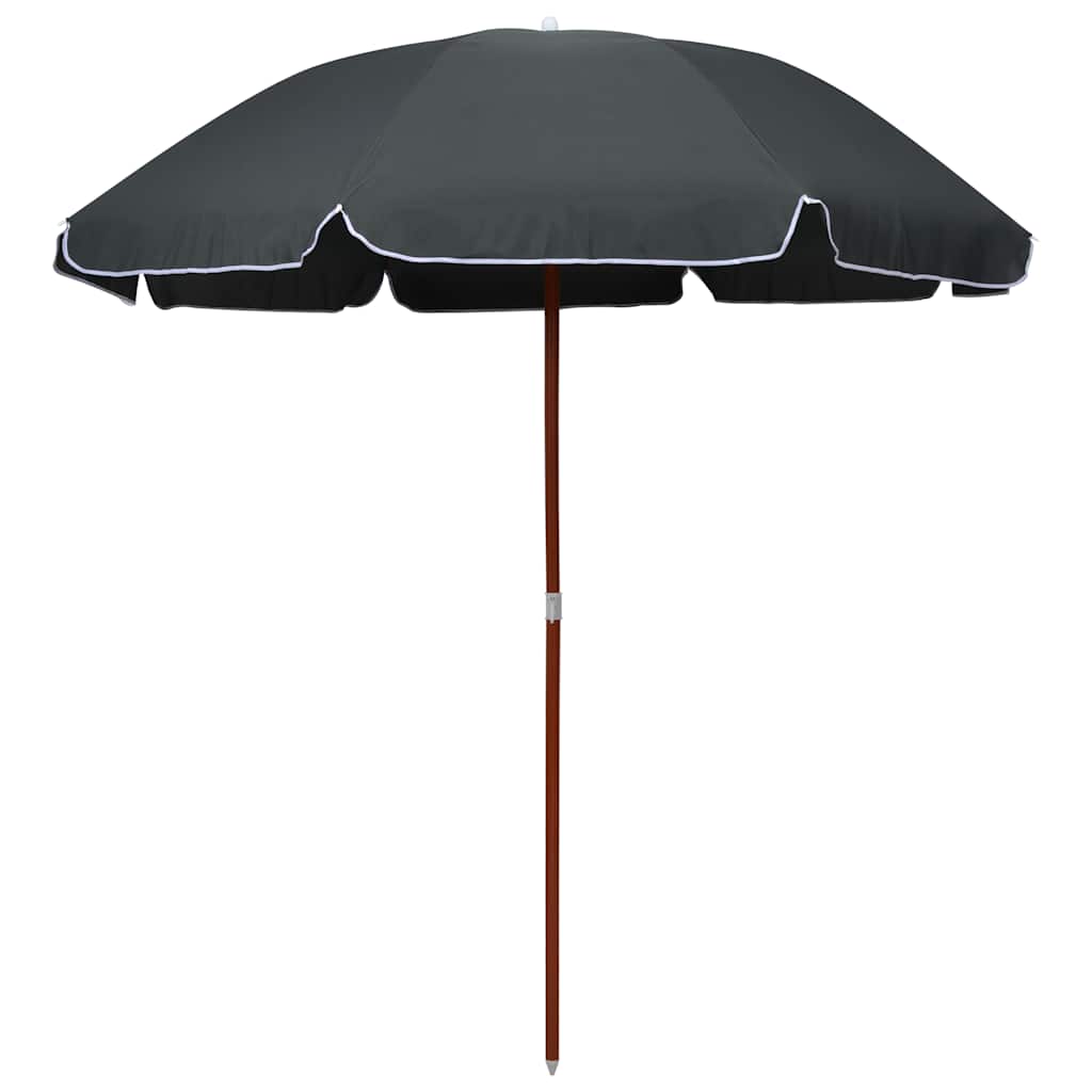 vidaXL Parasol met stalen paal 180 cm zandkleurig