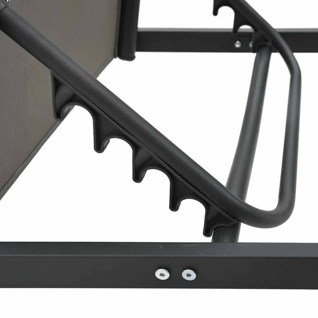 vidaXL Ligbed aluminium en textileen