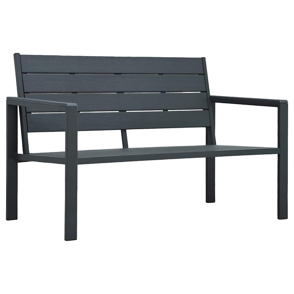 vidaXL Tuinbank hout-look 120 cm HDPE wit