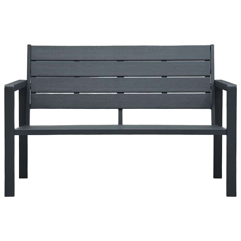 vidaXL Tuinbank hout-look 120 cm HDPE wit