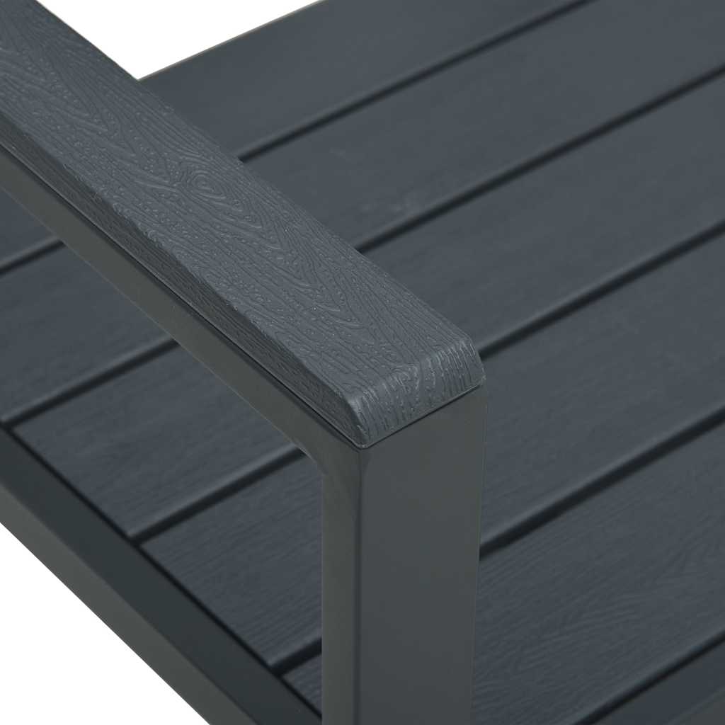 vidaXL Tuinbank hout-look 120 cm HDPE wit