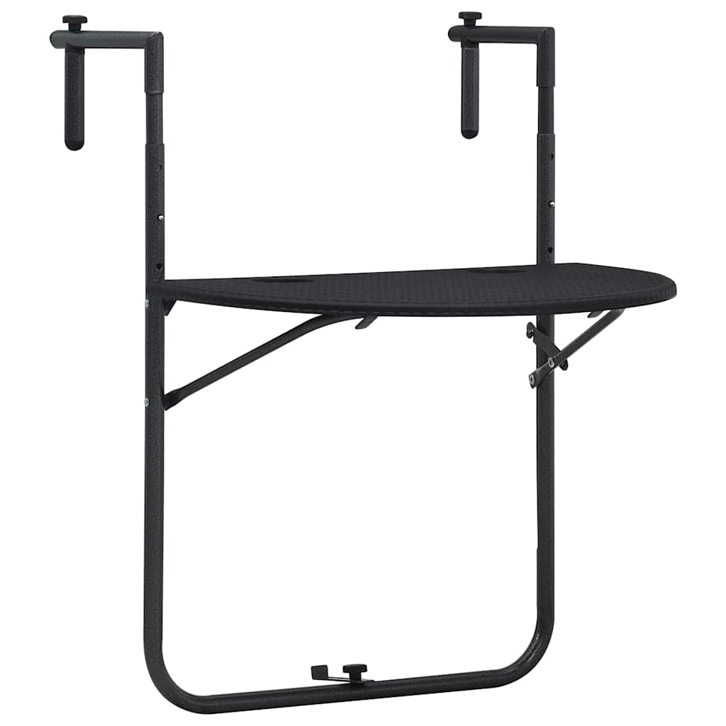 vidaXL Balkontafel hangend 60x64x83,5 cm rattan-look kunststof wit
