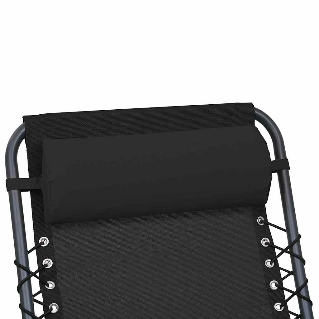 vidaXL Headrest for sun lounger 40x7.5x15 cm textilene grey
