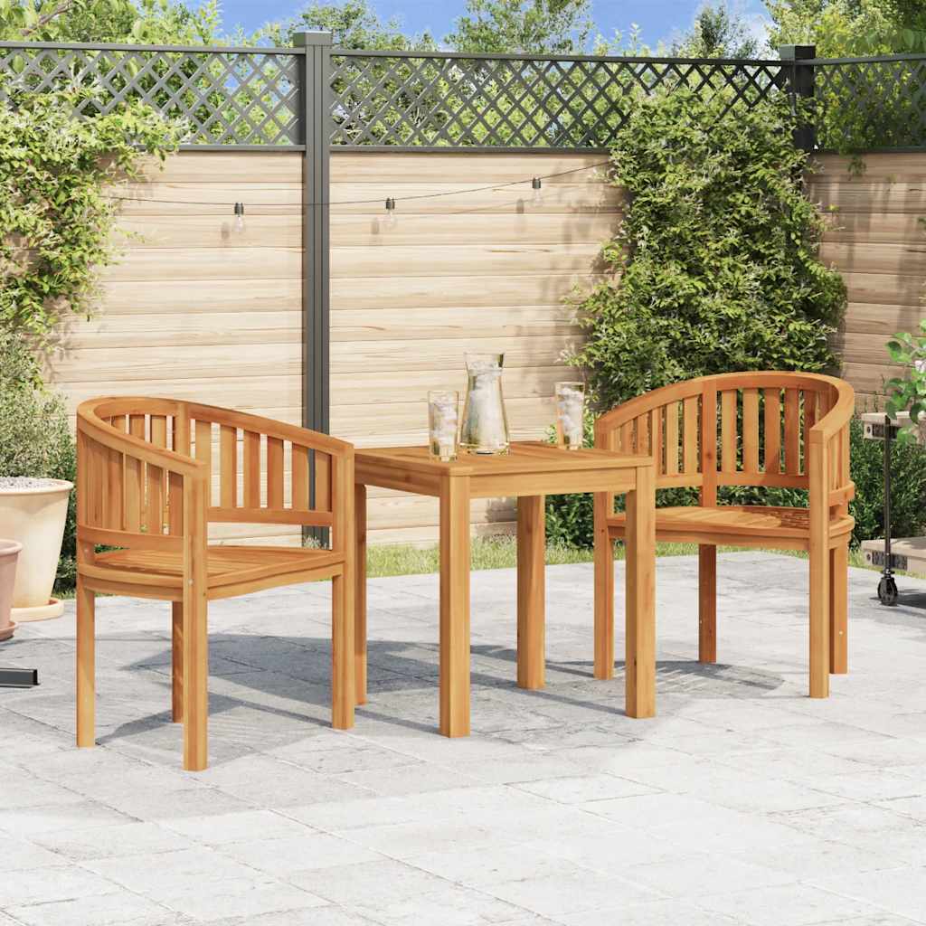 vidaXL Banana Bench Solid Teak Wood