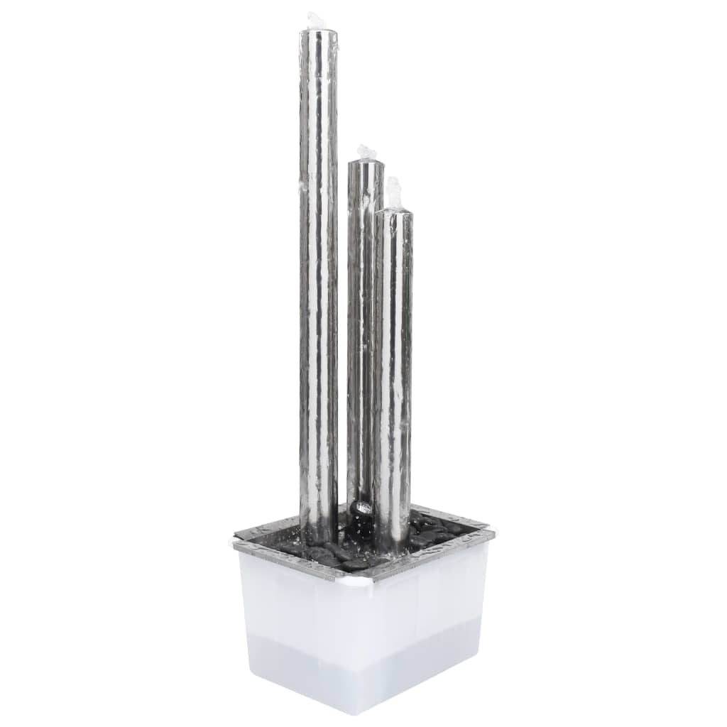 vidaXL Garden Fountain 48x34x123 cm Stainless Steel Silver