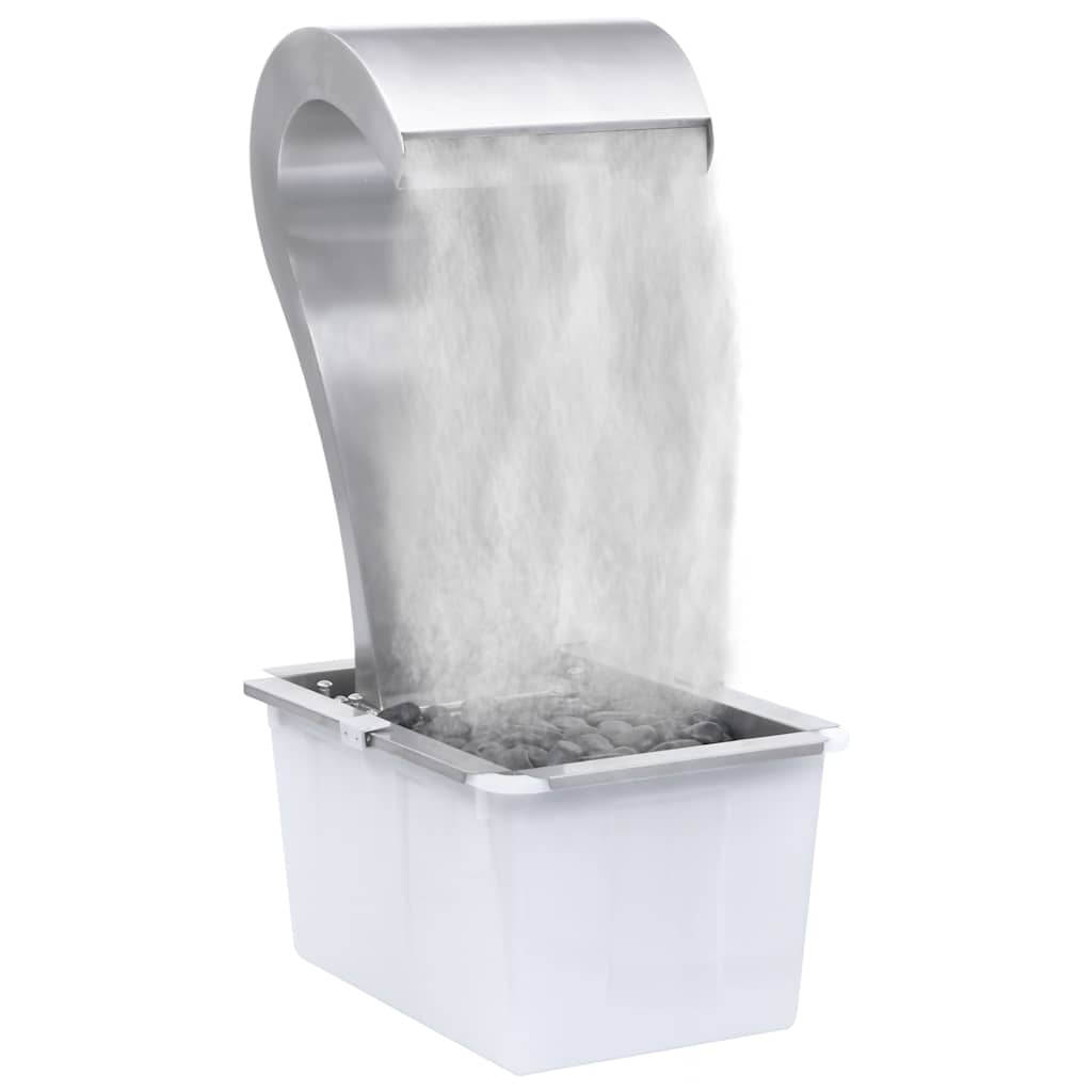 vidaXL Tuinwaterval 34x49x82 cm roestvrij staal zilverkleurig
