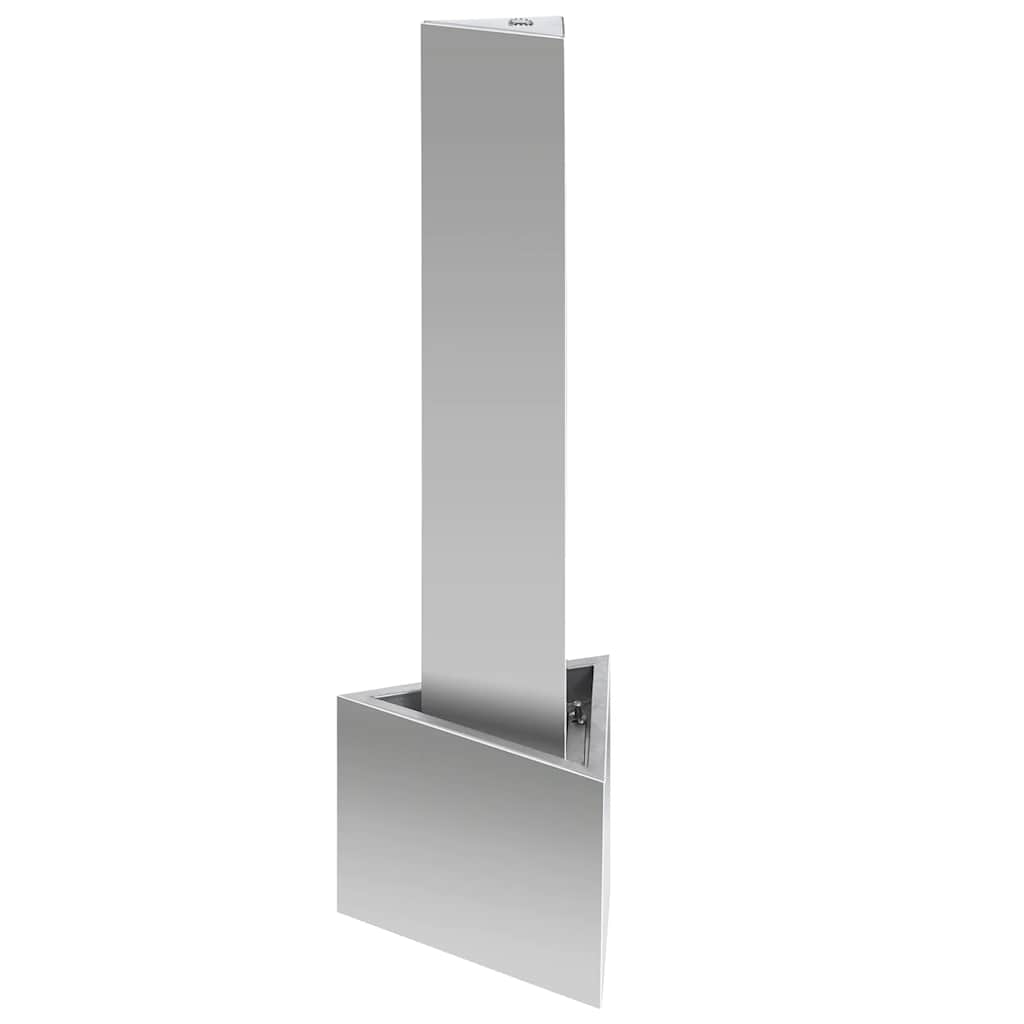 vidaXL Tuinfontein 37,7x32,6x110 cm roestvrij staal zilverkleurig